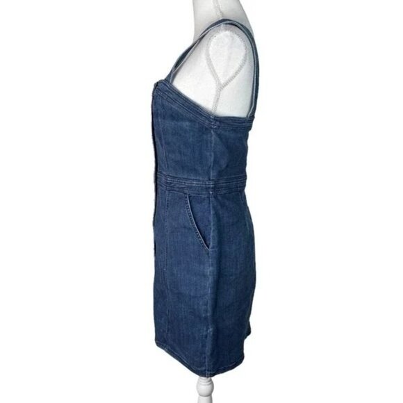 Express Denim Button Down Mini Dress - Picture 4 of 8